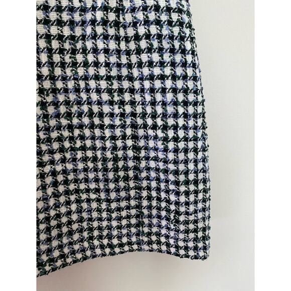 New Veronica Beard Julie Sleeveless Tweed Dress in Blue/Pinegrove Multi sz 12 - Picture 3 of 10